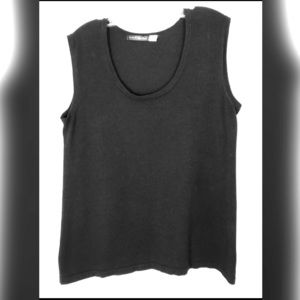 Pierri NY Black Sleeveless Tank Top - 14/16W